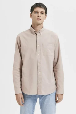 Selected Camisa de manga comprida com bolso 100% algodão Best