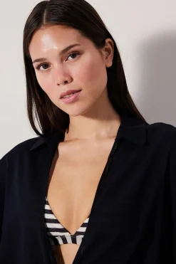 Penti Camisa de praia preta preto New