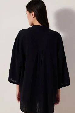 Penti Camisa de praia preta preto New