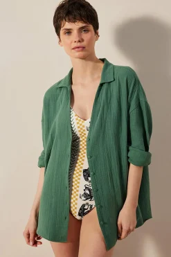 Penti Camisa de praia verde New