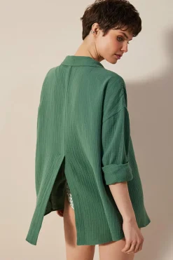 Penti Camisa de praia verde New