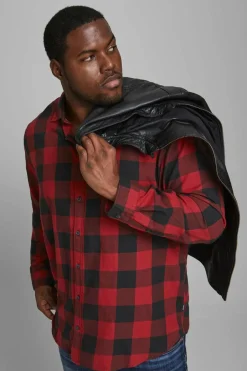 Jack & Jones PLUS Camisa de sarja xadrez loose fit PLUS Online