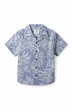 Springfield Kids Camisa flores menino azul Fashion