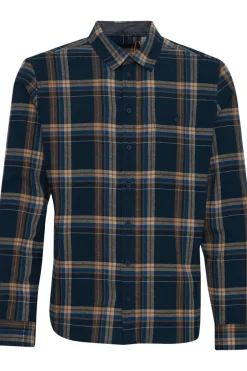 Blend Camisa Manga Comprida azul Fashion