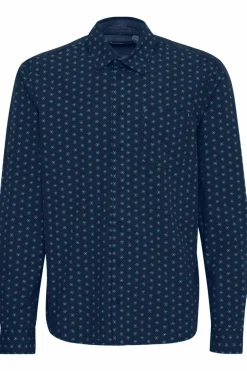 Blend Camisa Manga Comprida Estampada azul Sale