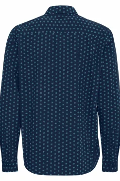 Blend Camisa Manga Comprida Estampada azul Sale