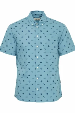 Blend Camisa Manga Curta azul Discount