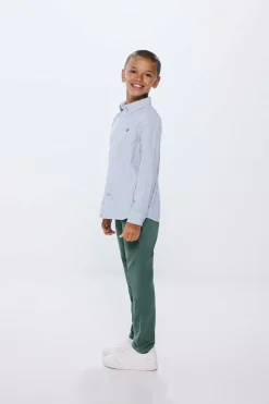 Springfield Kids Camisa pinpoint riscas menino azul Clearance