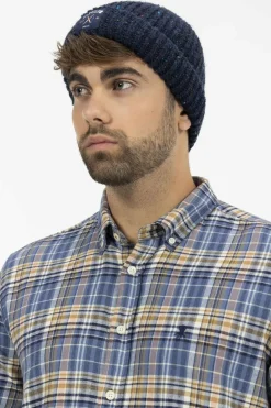 elPulpo Camisa xadrez Amur Viyela Azul Clearance