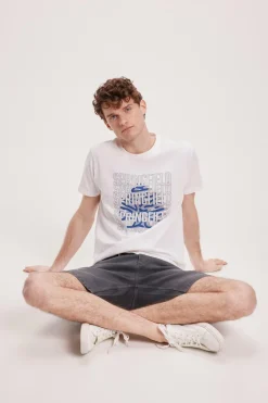Springfield Camiseta estampada com FPS Branco Clearance