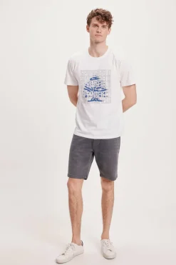Springfield Camiseta estampada com FPS Branco Clearance