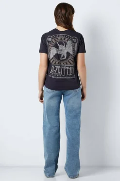 Noisy May Camiseta estampado frontal y trasero cinzento Outlet