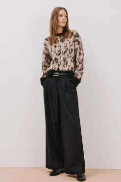 Cortefiel Camisola animal print Castanho New