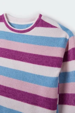 Springfield Kids Camisola chenille riscas multicolor menina rosa Outlet
