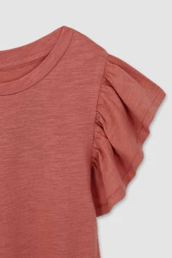 Gocco Camisola com folho coral borgonha Sale