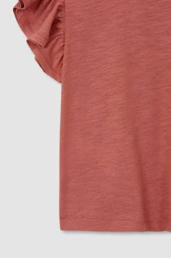 Gocco Camisola com folho coral borgonha Sale