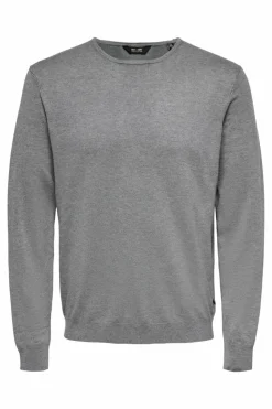Only & Sons Camisola de malha cinzento Discount
