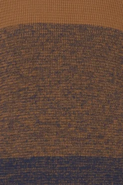 Blend Camisola de malha gola redonda azul Discount