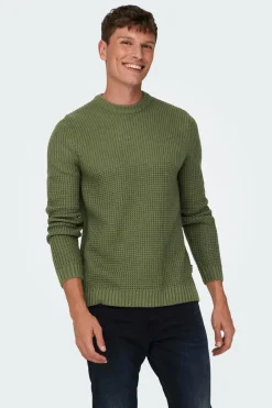 Only & Sons Camisola gola caixa textura Outlet