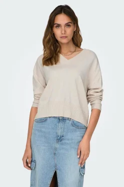 JDY Camisola gola em bico branco Hot