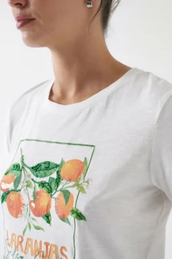Salsa Jeans Camisola impressa laranjas Tostado Sale