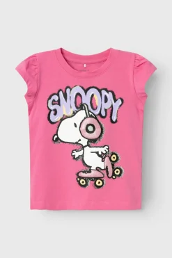 Name it Camisola sem manga de Snoopy rosa Fashion