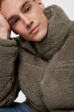 Columbia Casaco acolchoado de forro polar sherpa da Puffect™ para homem Caqui escuro New