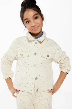 Springfield Kids Casaco denim estampado menina bege Sale