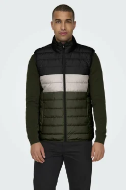 Only & Sons Colete acolchoado estampado Best
