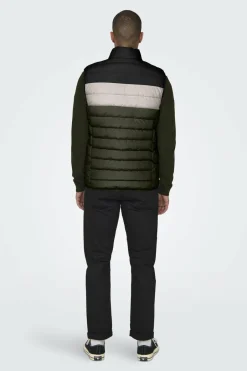 Only & Sons Colete acolchoado estampado Best