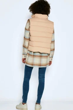 Noisy May Colete curto acolchoado cru Fashion