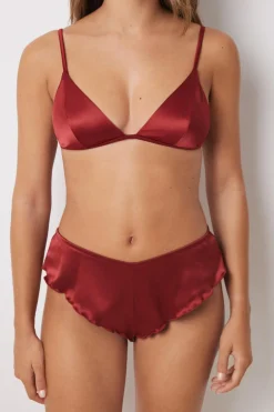 Women'secret Cueca boxer em cetim vermelho Best