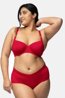 Dorina Cueca Midi da série ÓPIO de vermelho Online
