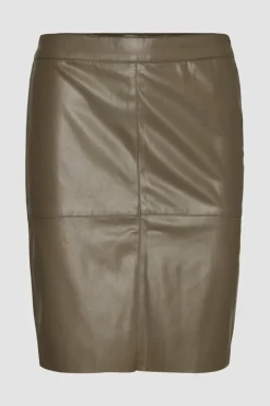 Vero Moda Falda corta efecto piel Discount