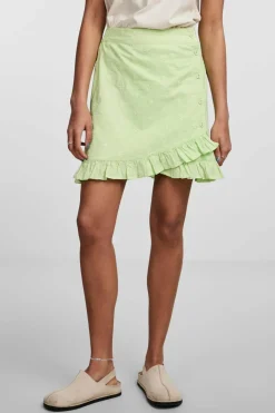 Pieces Falda corta mujer verde Clearance