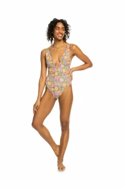 Roxy Fato de banho completo com laços nas costas para mulher - All About Sol vison Discount