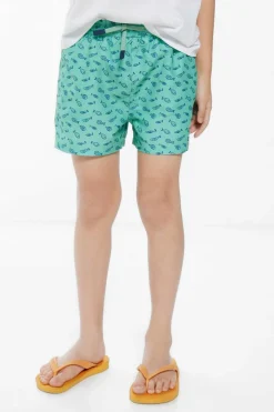 Springfield Kids Fato de banho estampado peixes menino verde Clearance