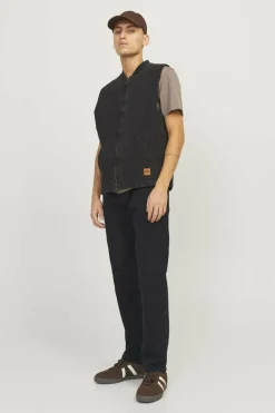 Jack & Jones Jeans com corte afunilado preto Discount