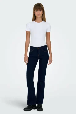 JDY Jeans flare de cintura subida azul Best