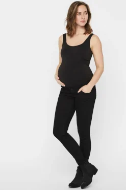 Mamalicious Jeans s maternity Better Cotton preto Best