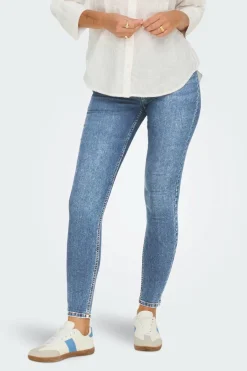 JDY Jeans skinny de cintura corte azul Clearance
