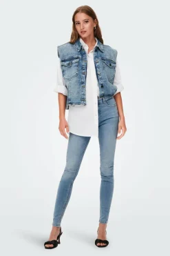 JDY Jeans skinny tiro medio azul Best