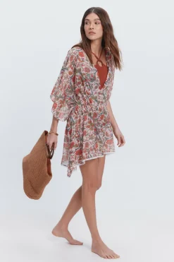 Milano Kaftan com decote em bico Fashion