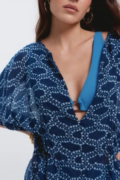 Milano Kaftan com decote em bico Fashion