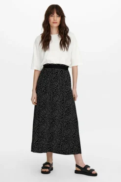 Only Langer Rock Print Gummibund Online