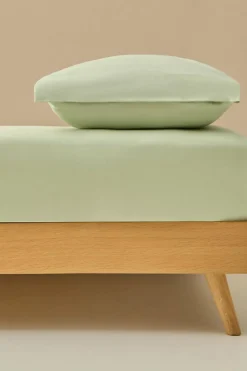 Textura Lençol de baixo malha algodão verde Sale