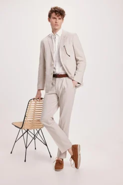 Milano Linho americano Estampado branco Outlet