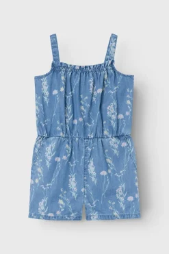 Name it Macacão denim para menina azul Best