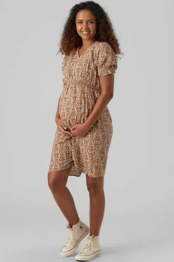 Mamalicious Macacão estampado de manga curta maternity branco New