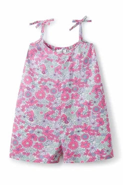 Springfield Kids Macacão flores menina rosa New